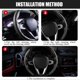 thumbnail image 2 of Universal Car Steering Wheel Cover for Toyota Corolla Hybrid 2000, Carbon Fibre NonSlip Black, 2 of 5