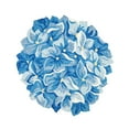 thumbnail image 1 of Shaped Hooked Indoor/Outdoor Rug, Blue Hydrangea, 1 of 2