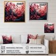 thumbnail image 4 of Designart "Minimalist Botanical Leaves In Red And Black" Leaves Floater Framed Canvas Wall Art, 4 of 5