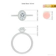 thumbnail image 5 of ANGARA Lab Grown Oval Diamond Halo Engagement Ring for Women in 14K White Gold (Size-7x5mm| Color-F-G| Clarity-VS) | April Birthstone, Anniversary, Jewelry Gift for Women | Lab-Grown Diamond Ring, 5 of 7