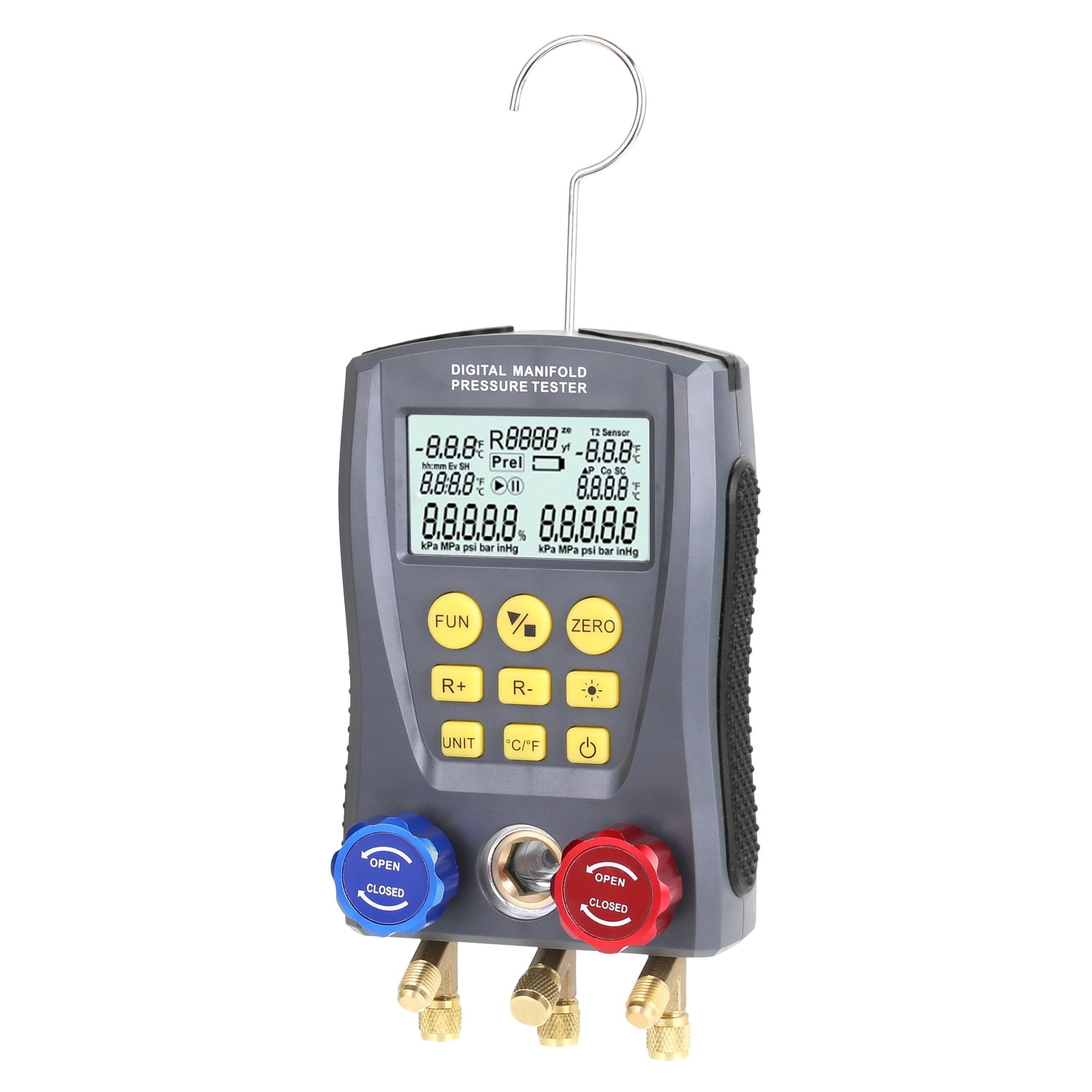 Pressure Gauge Refrigeration Digital Vacuum Pressure Manifold Tester