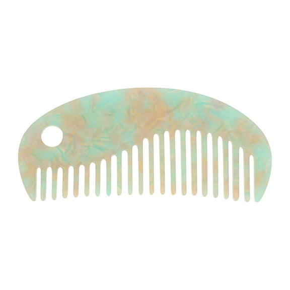 Unique Bargains 1 Pc Semicircular-shape Hair Comb Light Green Acetate Sheet