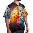 thumbnail image 2 of Mathematical Engineering Men's Short Sleeve Button Down Hawaiian Beach Printed Casual Shirts, 2 of 6