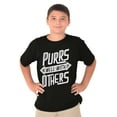 thumbnail image 5 of Crazy Cat Lady Purrs Well With Others Crewneck T Shirts Boy Girl Teen Brisco Brands L, 5 of 6