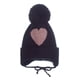 thumbnail image 1 of Bienvenido Love Gorro de punto para bebé con bola de pelo, protección para los oídos y gorro infantil calentito de terciopelo, 1 of 4