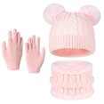thumbnail image 3 of Sentuca Kids Winter Hat Scarf Gloves Set, Bear Ear Knitted Beanie with Scarf & Gloves Cold Weather Outdoor Accessory for Girls Boys Size 2-10Y, 3 of 6