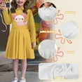 thumbnail image 6 of DISNIMO Axolotl Dress for Girls Long Sleeve Skater Dresses Kids Girls Dresses with Collars Size 4/5 Girls Medium Long Sleeve Dress for Children Girl Clothing Dresses for Youth Swing Dress Girls, 6 of 7
