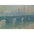 thumbnail image 3 of Monet, Claude 18x14 Black Modern Framed Museum Art Print Titled - Waterloo Bridge, Gray Weather, 3 of 5