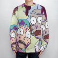 thumbnail image 4 of Rick And Morty Sweater Long Sleeve Round Neck Pullover Jumper Fall Winter Clothes Print Tops Blouse L, 4 of 6