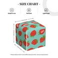 thumbnail image 3 of Goofa Hand Drawn Strawberry Tissue Box Cover PVC Leather Tissue Holder Square Facial Tissue Case Facial Paper Organizer Dispenser for Bathroom, Vanity Countertop, 3 of 8