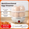 thumbnail image 3 of Behome Rapid Electric Egg Cooker 14 Egg Capacity,Double-Layer Lazy Egg Boiler,Multifunction Heated Maker Egg Poacher & Vegetable Steamer, 3 of 7