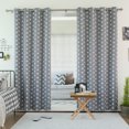 thumbnail image 1 of Quality Home Plus Print Room Darkening Curtains - Grey - 52"W x 84"L (Set of 2 Panels), 1 of 4