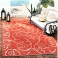 thumbnail image 2 of Safavieh Courtyard Daniel Oriental Indoor/Outdoor Area Rug, Red/Natural, 5'3" x 7'7", 2 of 10