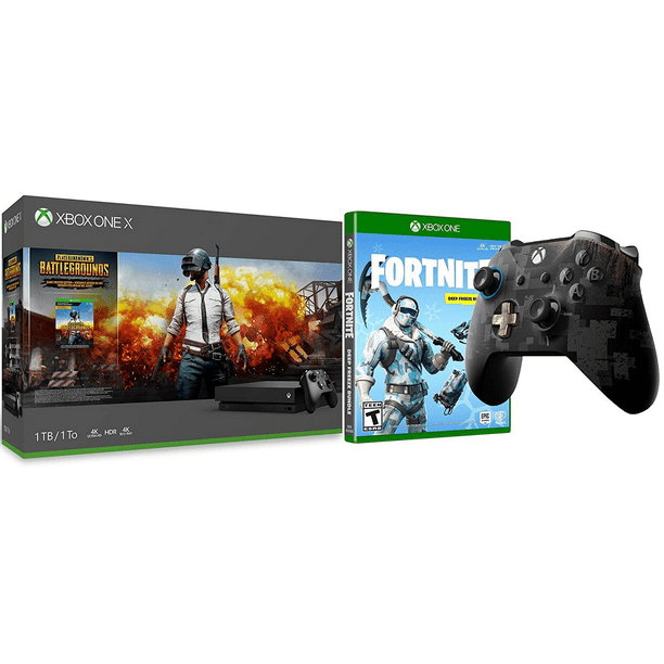 grijs Helm Dekbed Xbox One X Battle Royale Fortnite and PUBG Limited Bundle: PLAYERUNKNOWN\'S  BATTLEGROUNDS with Speical Edition Wireless Controller, 1000 V-Bucks,  Frostbite Skin, Xbox One X 1TB 4K HDR Gaming Console - Walmart.com