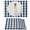blue and white checker, variant on AHHFSMEI placemats set of 6 Woven Heat Resistant Non-Slip Kitchen Table Mats 15 inch, Beige and White Checker
