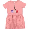 thumbnail image 3 of Inktastic France Eiffel Tower Flag in Text Girls Toddler Dress, 3 of 5