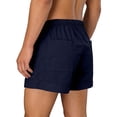 thumbnail image 7 of Busydd Men's Linen Shorts Fashion Solid Color Elastic Waist Beach Shorts Casual Vacation Drawstring Summer Shorts with Pockets L, 7 of 7