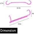 thumbnail image 4 of Urby Multi Hangers Space Saving for Clothes, Sturdy Stackable Hangers with 5 Holes for Dorm Room Closet 10 Pack, Purple, 4 of 5