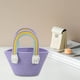 thumbnail image 5 of Cesta de almacenamiento de cuerda de algodón - 27x16x10 cm, organizador tejido para juguetes, libros y decoración del hogar, amarillo, rosa, morado, azul, verde, 5 of 6
