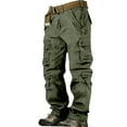 thumbnail image 2 of Men's Cargo Pants 8 Pocket Cotton Casual Hiking Trousers Breathable Comfort, 2 of 8
