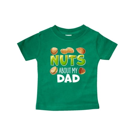 

Inktastic Nuts About My Dad Peanut Almond Pistachio Gift Baby Boy or Baby Girl T-Shirt
