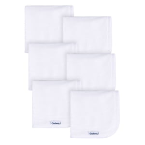 Gerber Absorbent Knit Terry Washcloths, 6-Pack