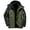 Army Green, variant on Men Waterproof Ski Jacket Winter Fleece Snow Coat Windproof Hooded Mountain Windbreaker Warm Snowboard Outerwear