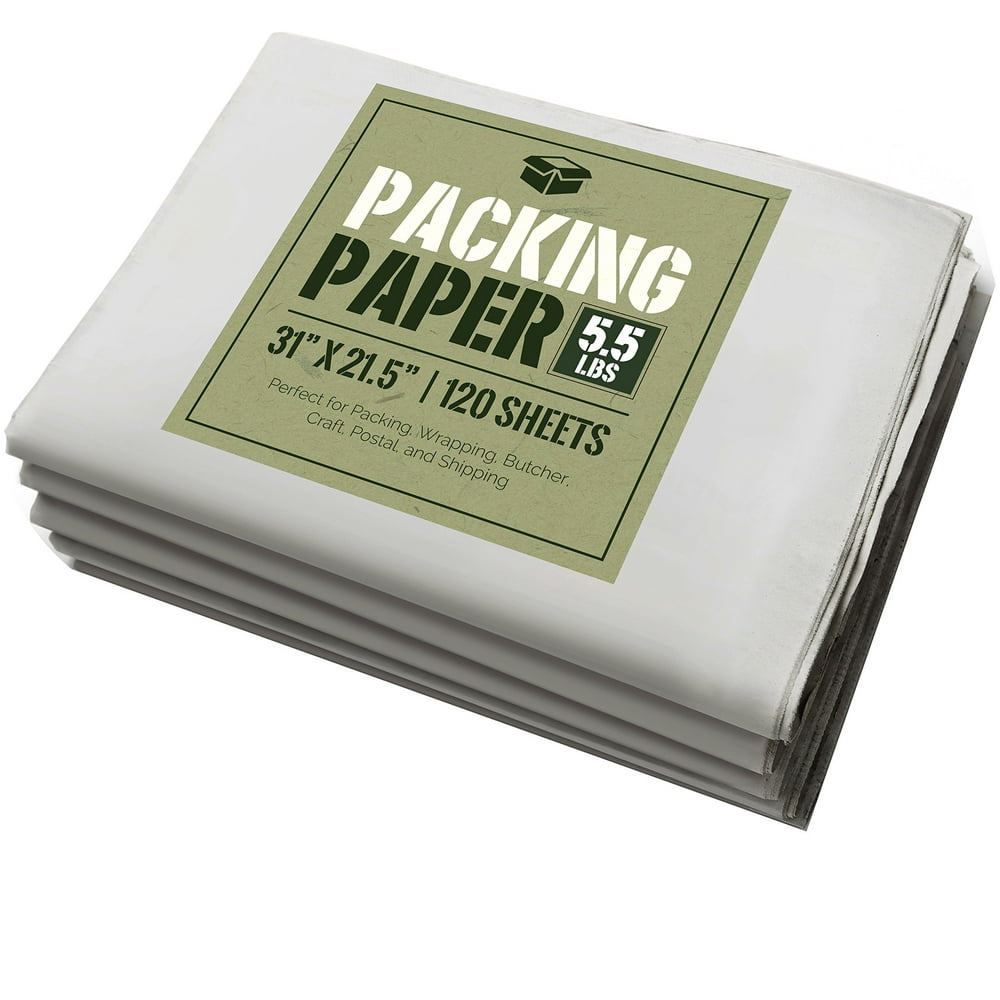 Newsprint Packing Paper 5.5 lbs (125 Sheets) of Unprinted, Clean