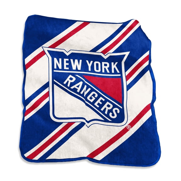 Logo Brands New York Rangers 50" x 60" Raschel Stripe Throw Blanket