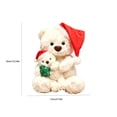 thumbnail image 3 of LXGGDDO Christmas Teddy Bear Stuffed Animal - Adorable Xmas Plush Toy with Hat and Scarf - Soft and Cuddly Winter Companion for Kids and Seniors - 10 inch, 3 of 6