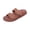 Light Brown, variant on Double Buckle Eva Platform Slides, Women's Comfort Slides With Arch Support, Non-Slip Lightweight Foam Slip-On Flat Beach Sandals With Adjustable Buckle for Vacation & Everyday Wear, Light Brown 7.5