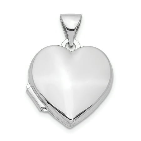 Sterling 925 Charm Pendant - 925 Sterling Silver 15mm Heart Photo Pendant Charm Locket Chain Necklace That Holds Pictures For Women