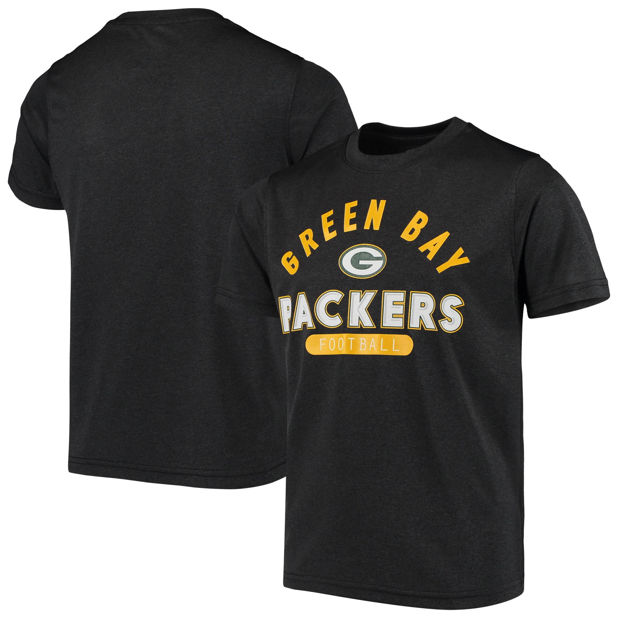 Youth Black Green Bay Packers Twist TShirt