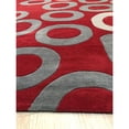 thumbnail image 4 of EORC Red Hand-Tufted Wool Transitional Modern Tufted Rug, 9' x 12'-Color:Red,Material:Wool, 4 of 4