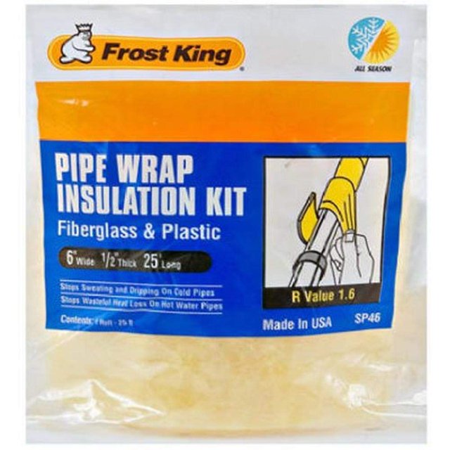 Kit de tubos de fibra de vidrio Insulation Thermwell SP46 de 15 cm x 7,5 m