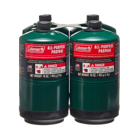 Coleman All Purpose Propane Gas Cylinder 16 oz, 4-Pack