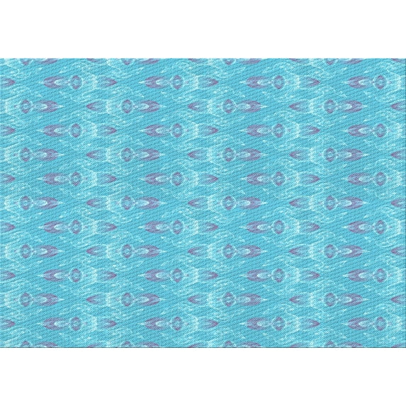 Ahgly Company Indoor Rectangle Patterned Butterfly Blue Area Rugs, 8' x 10'