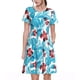 thumbnail image 1 of Easygdp Hawaiian Style para Vestido Transpirable de Mujer, Vestido Suelto de Manga Corta con Pliegues y Bolsillos para el Verano, 1 of 6