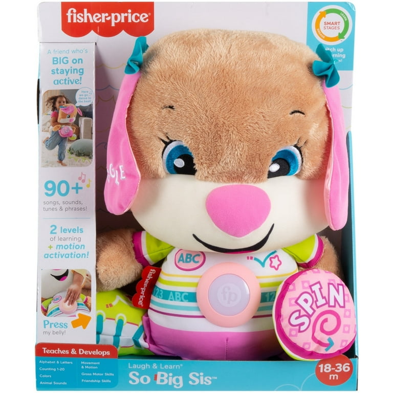 Fisher Price Laugh Learn So Big Sis Toddler Musical Plush Toy with Smart Stages Learning