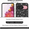 thumbnail image 4 of Decase for Google Pixel 10 /10 Pro Case, Shockproof Glitter Bling Sparkly TPU and PC Silicone Shiny Girl Women Thin Protective Cover, Black, 4 of 7