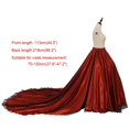 thumbnail image 3 of GRACEART Women Bridal Long Maxi Tulle Skirt Floor Length Long Train Overskirt 5layers, 3 of 3