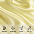 thumbnail image 5 of Flxxie Satin Body Pillow Cover - Ultra Soft Cooling 20"x54" Pillowcase for Hair & Skin, Anti Wrinkle - Envelope Closure - 1 Pack - Light Yellow, 5 of 5