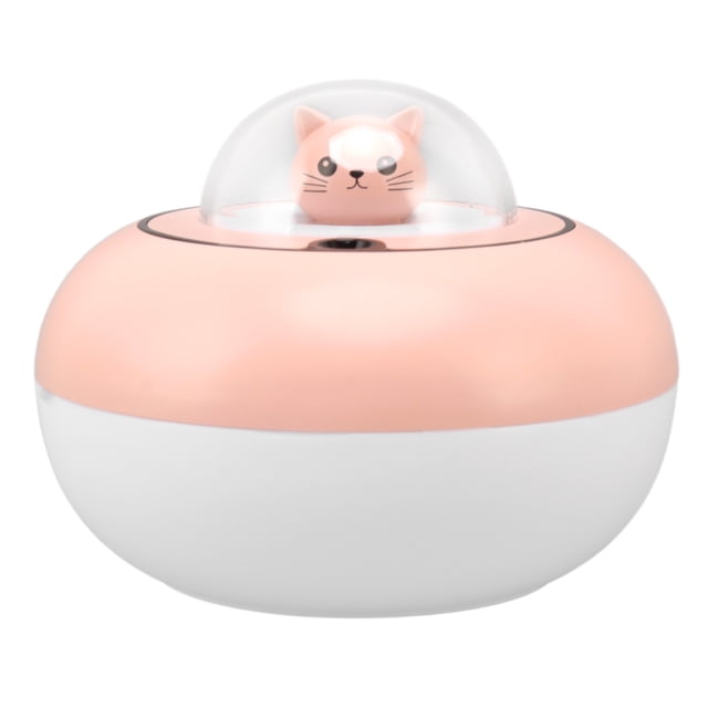Mini Humidifier, Portable USB Personal Quiet Mist Humidifier, Auto Shut Off Cat Shape Sculpture Desktop Humidifier With Colorful Lamp For Baby Bedroom, Travel, Office, Home, Car