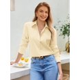thumbnail image 6 of Vividaire Button Down Shirts for Women Cotton Long Sleeve Dress Shirt Classic Fit Work Business Casual Blouses, 6 of 8