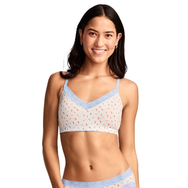 Jockey Soutien-Gorge Léger en Microfibre à Dentelle Extensible Douce pour Femmes