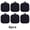 Black, variant on Square Quilted Pot Holders, 7x7 inch Heat Resistant Cotton Potholders with Hanging Loop, Non-Slip Hot Pads for Kitchen Cooking Baking, Multi Colors