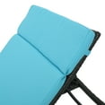 thumbnail image 5 of GDF Studio Olivia Outdoor Wicker Armless Adjustable Chaise Lounges with Cushion, Set of 2, Gray and Blue, 5 of 6