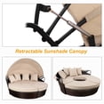 thumbnail image 4 of Costway Rattan Patio Sofa Furniture Round Retractable Canopy Daybed, 4 of 10