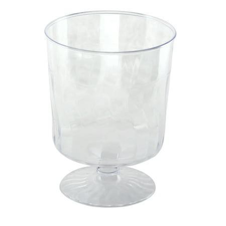 - Kaya Collection - Disposable Plastic Clear 8oz Wine Glasses Crystal-Like Design (20 pieces)