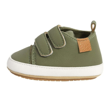 PGYmaoyi Unisex Baby First Walking Shoes 0-15 Months Infant Sneakers Boys Girls Shoes Non-Slip Rubber Sole High-Top Toddler Activewear Crib Shoes Newborn Loafers Flats Green